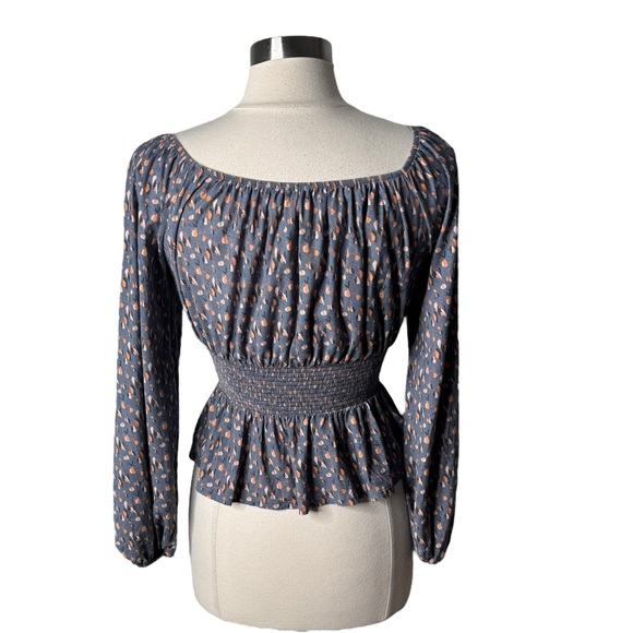 Nation LTD Sophie Gathered Smocked Party‎ Top Long Sleeve Womens Small - Picture 3 of 10